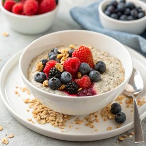 Oats and Protein-Packed Chia Pudding with Berries